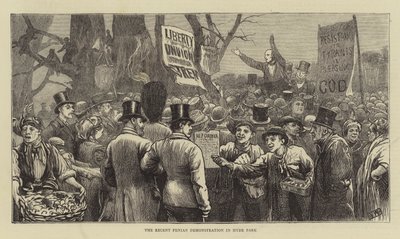 A recente manifestação fenícia no Hyde Park (gravura) de English School