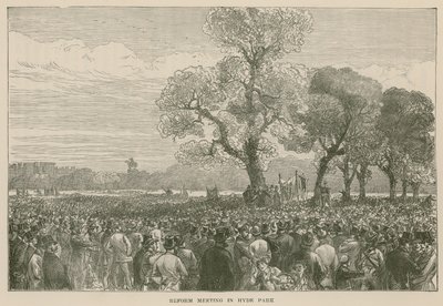 A demonstração da reforma em Hyde Park, 6 de maio de 1867 de English School