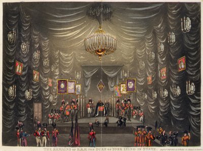 The Remains of H.R.H. the Duke of York Lying in State, pub. by E. Wallis de English School