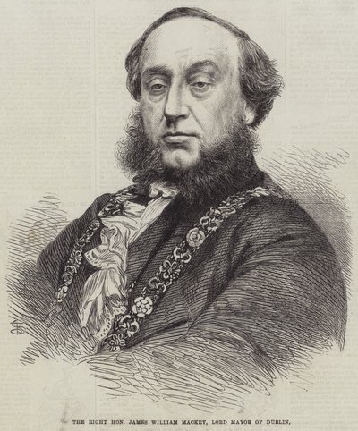O ilustre James William Mackey, Lord Mayor of Dublin (gravura) de English School