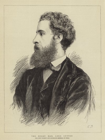 O Honorável Senhor Lytton (gravura) de English School