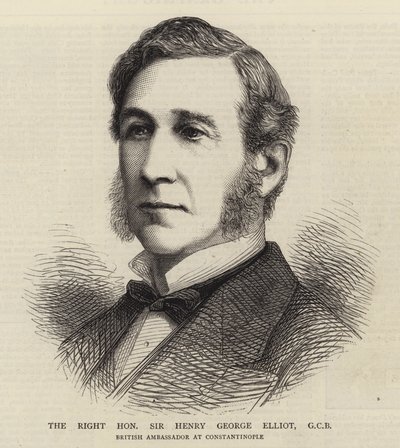 O Honorável Sir Henry George Elliot, GCB (gravura) de English School
