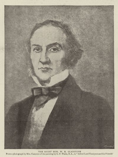 O Honorável Honorável W E Gladstone (litho) de English School