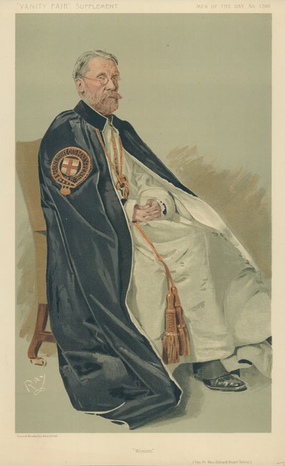 O Rev. Direito Edward Stuart Talbot, Winton, 11 de outubro de 1911, desenho animado da Vanity Fair de English School