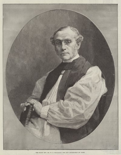 O Reverendo Reverendo Dr. W D Maclagan, o Novo Arcebispo de York (gravura) de English School