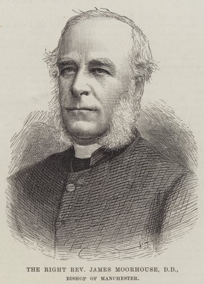 O Reverendo James Moorhouse, DD, Bispo de Manchester (gravura) de English School