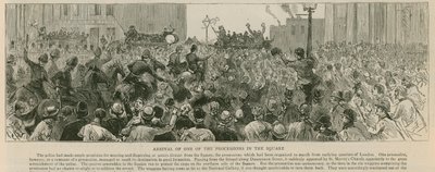 The Riot in Trafalgar Square: Chegada de uma das procissões na Praça de English School