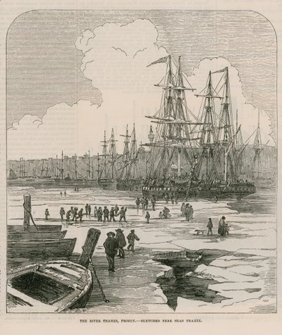 O rio Tâmisa, congelado de English School