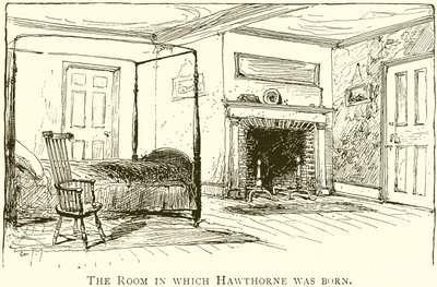 A sala em que nasceu Hawthorne de English School