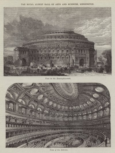 The Royal Albert Hall of Arts and Sciences, Kensington (gravura) de English School