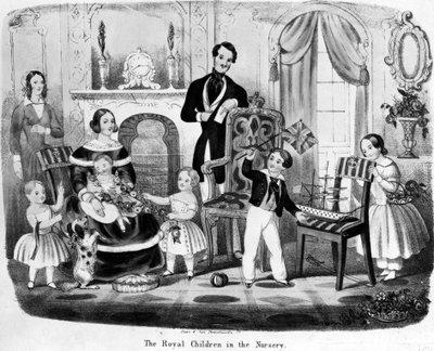 As crianças reais no berçário, por THAE, 1847 de English School
