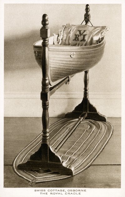 O Berço Real, Chalé Suíço, Casa de Osborne, Ilha de Wight, c.1893 (madeira) de English School
