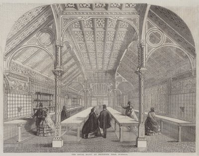 The Royal Dairy at Frogmore, perto de Windsor (gravura) de English School
