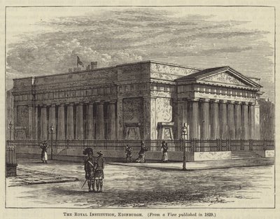 The Royal Institution, Edimburgo (gravura) de English School