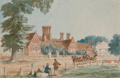 The Royal Mews, c.1865 (aguarela sobre papel) de English School