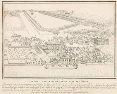 O Palácio Real de Whitehall, da água de English School