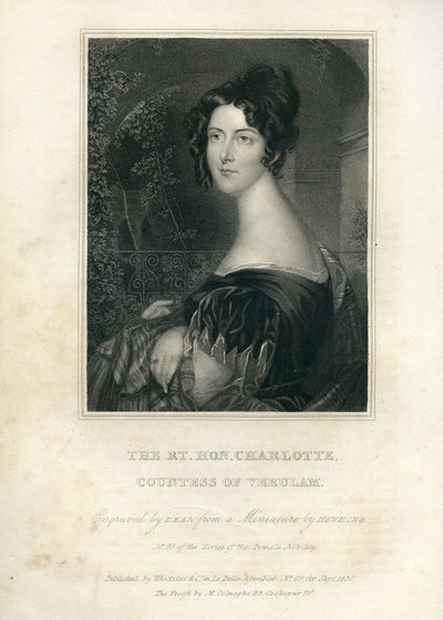 The Rt. Hon. Charlotte, condessa de Verulam, 1830 de English School