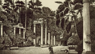 As Ruínas, Virginia Water (litografia) de English School