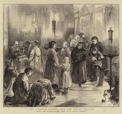 O Povo Russo e a Igreja Grega (gravura) de English School