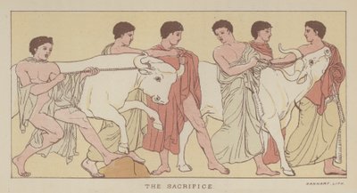 O Sacrifício (litografia a cores) de English School