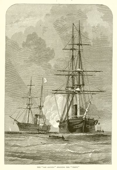 O San Jacinto parando o Trent de English School