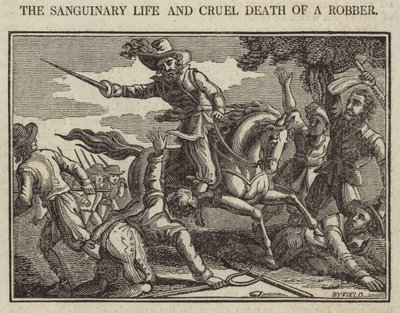 A Vida Sanguinária e a Morte Cruel de um Ladrão (gravura) de English School