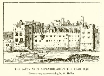 O Savoy como apareceu sobre o ano 1650 de English School