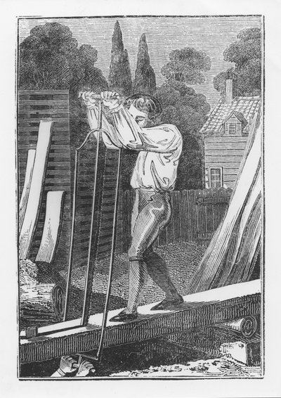 O Sawyer, do jovem comerciante ou livro de comércios ingleses, 1839 de English School