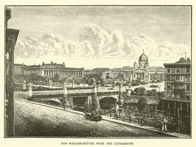 O Schloss-brucke com o Lustgarten de English School