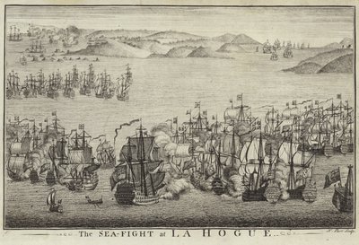 A luta do mar em La Hogue de English School