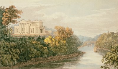 A sede da GB Greenough Esq., Regents Park, do Ackermanns Repository of Arts, publicado em 1826 de English School