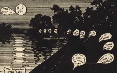 A Serpentina, Hyde Park (gravura) de English School