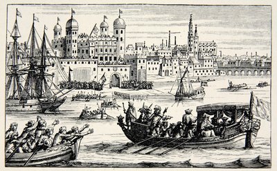 Os Sete Bispos indo para a Torre, abril de 1688 de English School