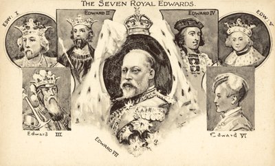 Os Sete Reis Edwards (litografia) de English School