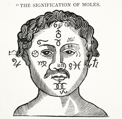 A significação dos Moles, ilustração dos Chap-livros do século XVIII por John Ashton, bar. 1882 de English School