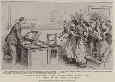 A Situação em Constantinopla (Litho) de English School