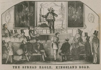 A águia espalhada, estrada de Kingsland, Londres de English School