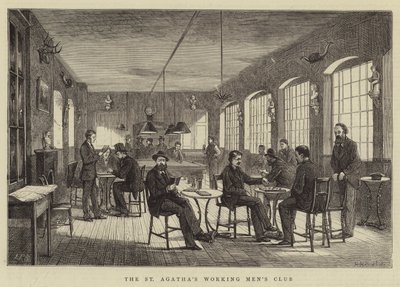 O Clube dos Trabalhadores de St Agatha (gravura) de English School