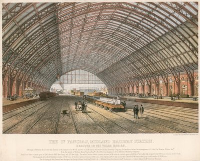 O St Pancras, Estação Ferroviária de Midland, Londres, erguido nos anos 1866-69 de English School