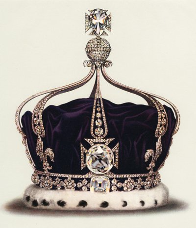 A Coroa de Estado da Rainha Maria das Jóias da Coroa de Inglaterra de English School