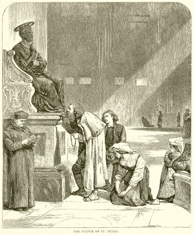 A, estátua, de, st. Peter de English School