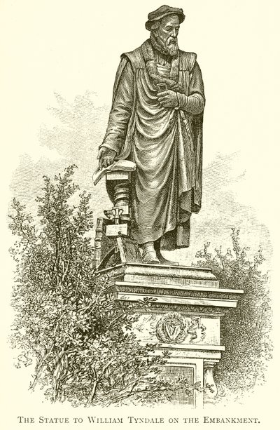 A, estátua, para, william, tyndale, ligado, a, Embankment de English School