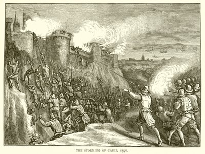 O assalto de Cádis, 1596 de English School