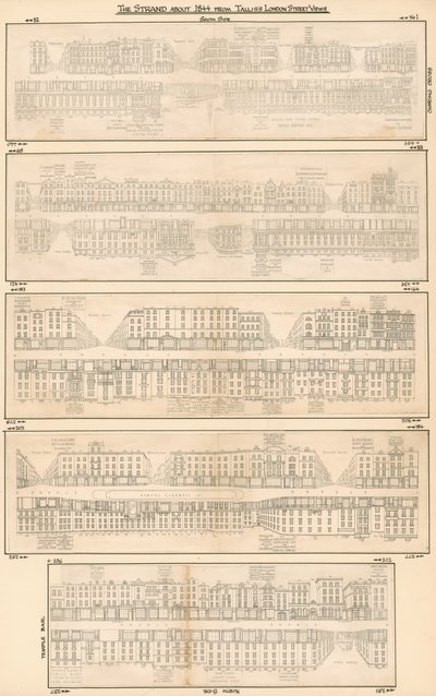 The Strand cerca de 1844 de Talliss London Street Views de English School