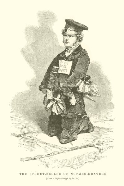 O vendedor ambulante de noz-moscada (gravura) de English School