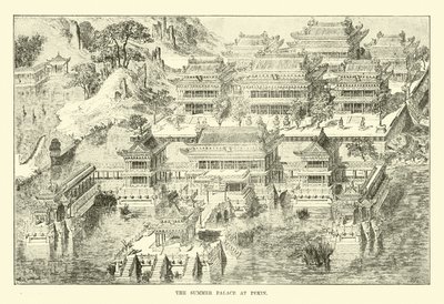 O, verão, palácio, em, pekin de English School