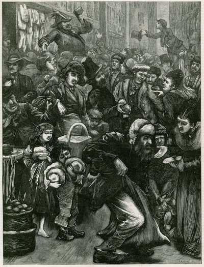 As questões comerciais de domingo - um esboço em Petticoat Lane de English School