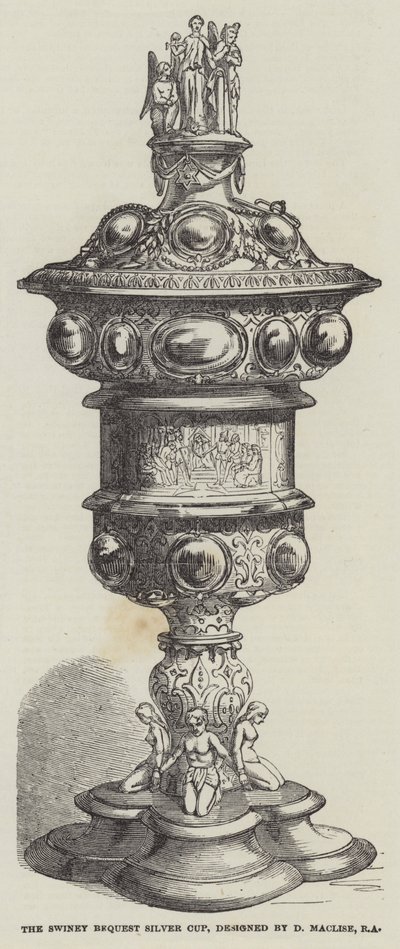 A Taça Swiney Bequest Silver, desenhada por D Maclise, RA (gravura) de English School