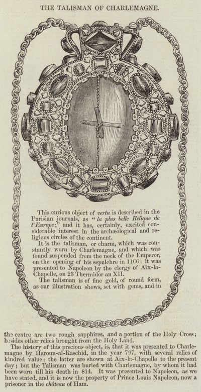 O Talismã de Carlos Magno (gravura) de English School
