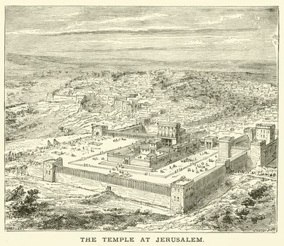 O Templo em Jerusalém (gravura) de English School